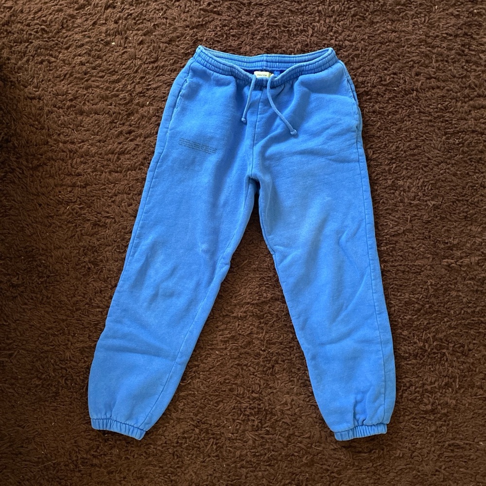 Pangaia Blue Sweatpants Relaxed Fit Joggers